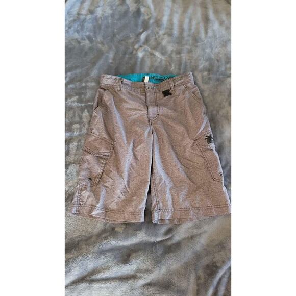 Zero Exposure Beach Street Boys Cargo Shorts Teal Lining Size 14 - Picture 1 of 3
